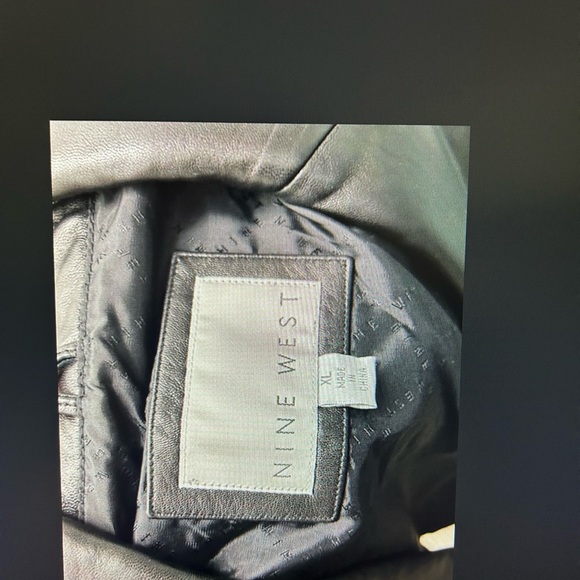 Nine West - Black Leather Jacket XL- D11820*NEW* - Picture 4 of 4